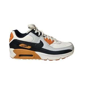 Nike Air Max 90 Youth Sneakers White Black Orange CD6864 023 Size 6.5Y